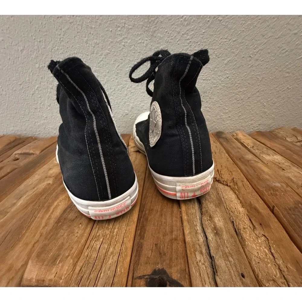 Converse Chuck Taylor High Top Size 5 Black Canvas Reflective Stripe 153792F